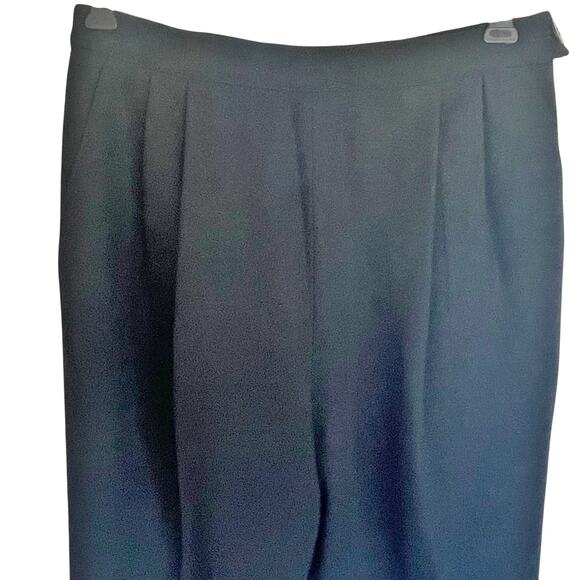 Talbots Black 100% Wool Dress Pants Sz 12p VTG Pleated Front Career Office - Picture 4 of 9